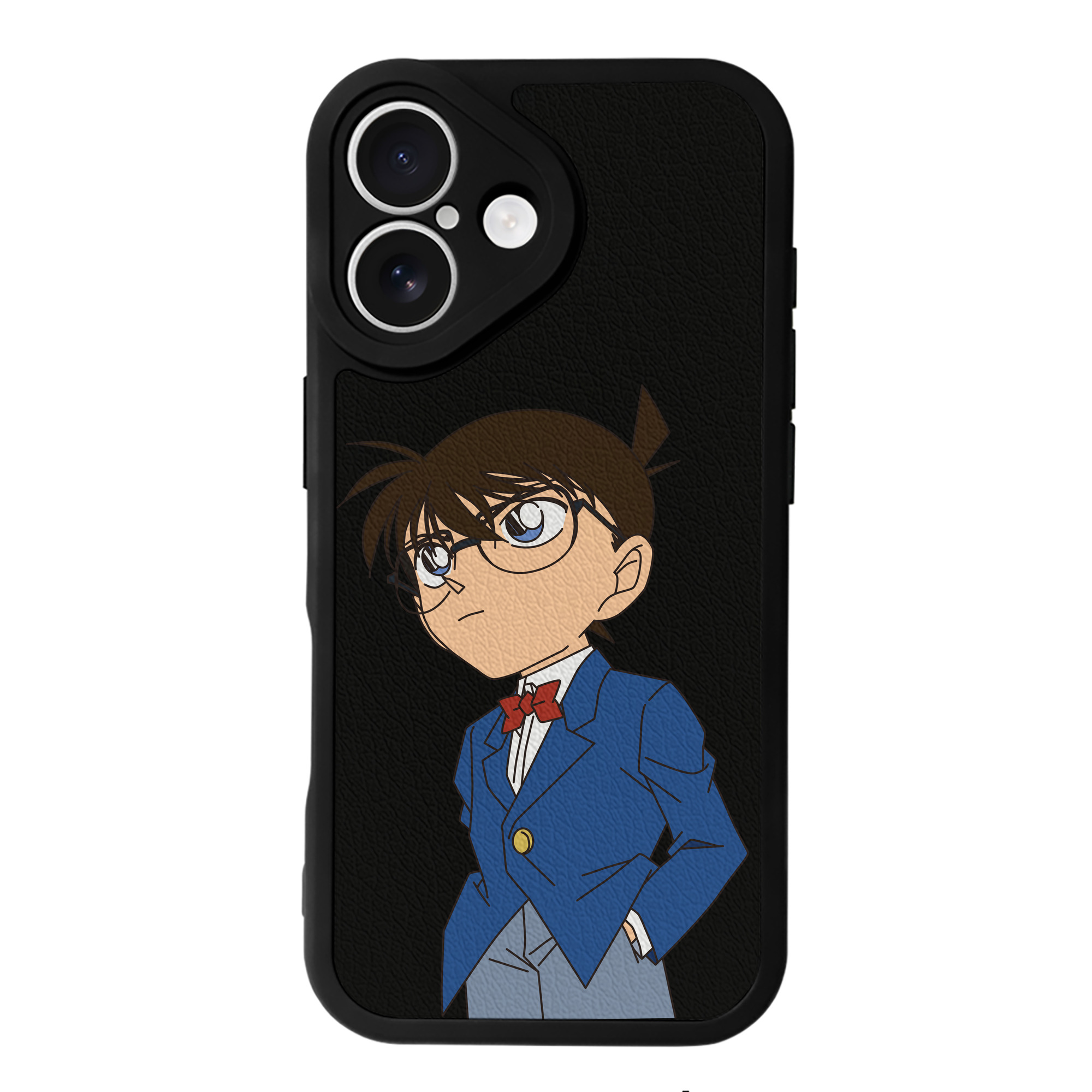（画像用） 名探偵コナン 江戸川 コナン Detective Conan Conan Edogawa 【iPhone 16シリーズ対応】シリコンスマホケース（レザー調） 材質：シリコン
